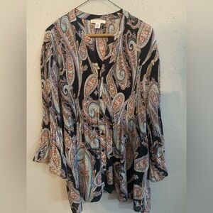 Spense Size 1X paisley blouse